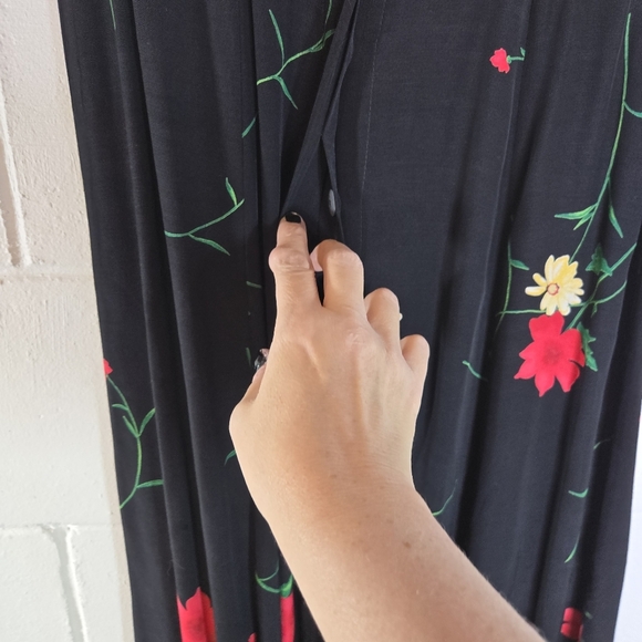 Vtg 90s The Limited Floral Cottagecore Long Button Down Skirt - Picture 3 of 6